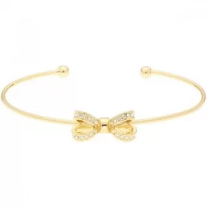 Image of Ted Baker Ladies Gold Plated Olexii Mini Opulent Pave Bow Bangle
