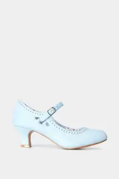Image of Cut Out Detail Buckled Mary Jane Heels