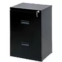 Image of Realspace Filing Cabinet with 2 Lockable Drawers 460 x 400 x 671mm Black