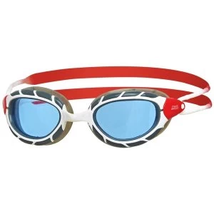 Image of Zoggs Predator Goggles White/Red/Tint