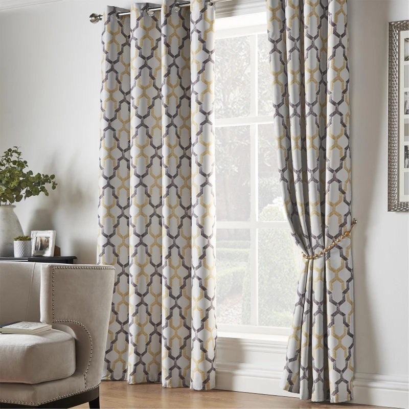 Image of Alan Symonds Georgia Blackout Eye Curt - Yellow Yellow One Size