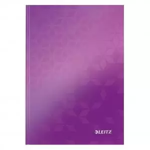 Image of Leitz WOW Notebook A5 ruled with hardcover 80 sheets. Purple - Outer