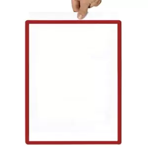 Image of Frame with transparent film, format A3, pack of 10, self-adhesive, red
