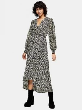 Image of Topshop Idol Steeple Front Midi Dress - Multi