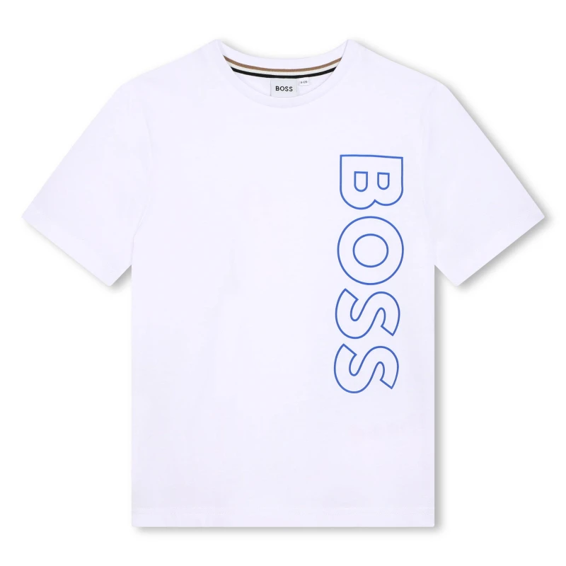 Image of Boss Side Logo Tee Juniors - White White 13 - 14 Years