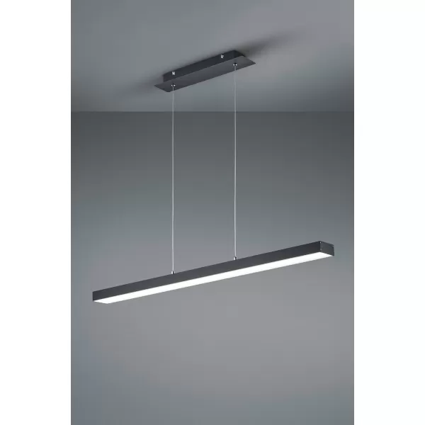 Image of Agano Modern Bar Pendant Ceiling Light Black Matt 3000-4000-5000-6500K