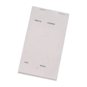 Image of Triplicate Service Pad 95 x 165mm 1 Leaf White 2 Leaves Coloured Numbered 1-50 1 x Pack of 50
