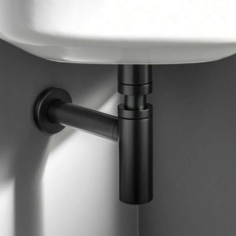 Image of Nes Home Universal Bathroom Basin Sink Bottle Trap Waste Premium Matte Black