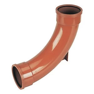 Image of FloPlast D571 Underground Drainage 87.5 Deg Double Socket Rest Bend - Terracotta 110mm