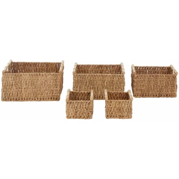 Image of Water Hyacinth Storage Baskets - Set of 5 - Premier Housewares