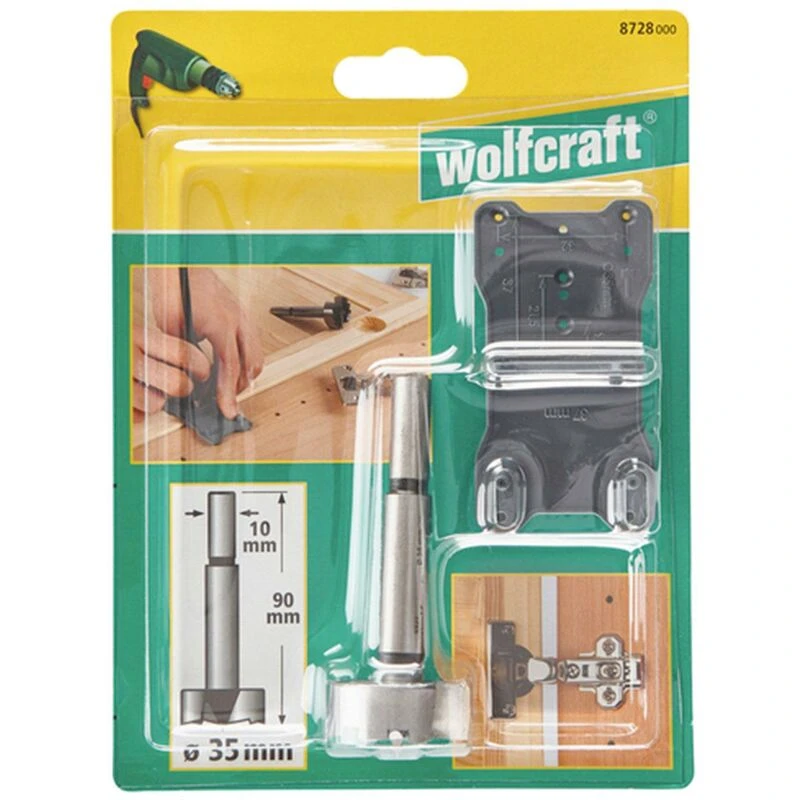 Image of Wolfcraft Forstner Drill Bit Set for Marking & Drilling Hinge Holes, 2 Pcs - Wolfcraft 8,72800040068859E+019