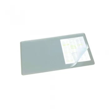 Image of Durable Desk Mat with Transparent Overlay 530 x 400mm Grey 720210
