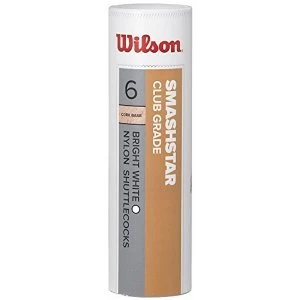 Image of Wilson Smashstar Tube Shuttlecocks 78 (Fast Speed), White, Pack of 6