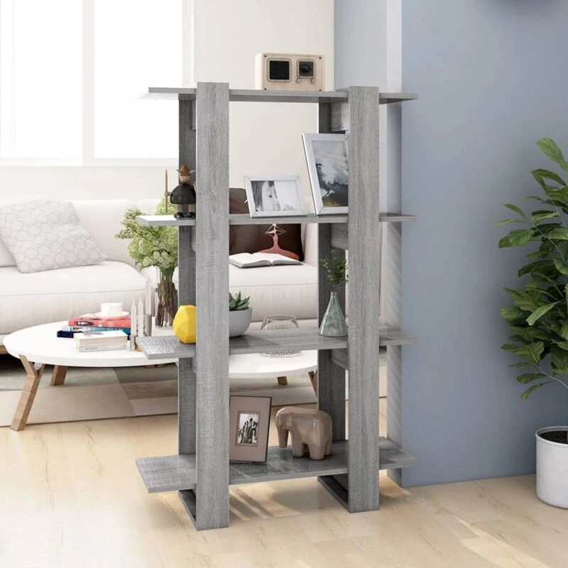 Image of VIDAXL Book Cabinet/Room Divider Grey Sonoma 80x30x123.5cm Vidaxl 8720286844076