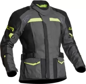 Image of Lindstrands Transtrand Waterproof Motorcycle Textile Jacket, black-grey-yellow, Size 50, black-grey-yellow, Size 50