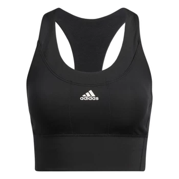 Image of adidas Running Medium-Support Pocket Bra Womens - Black