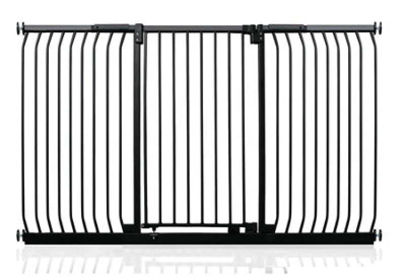 Image of Safetots Extra Tall Elite Safety Gate, 197Cm - 206Cm, Matt Black, Extra Tall 96.8Cm In Height, Pressure Fit Stair Gate