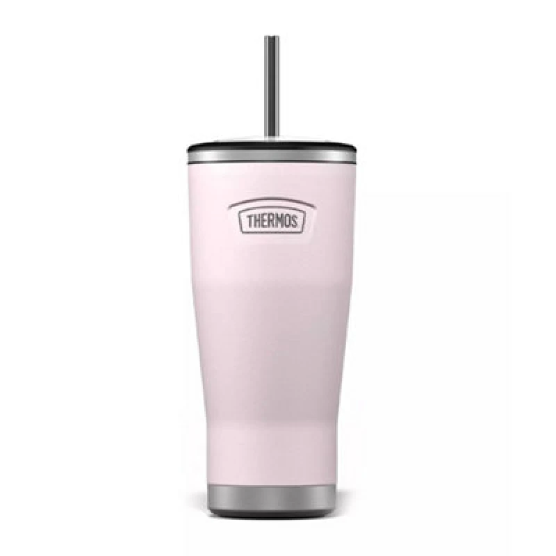 Image of Thermos Icon Series Stainless Steel Straw Tumbler 710ml - Peony Pink Pink Unisex