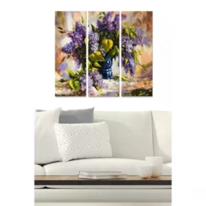 Image of MDF46251670 Multicolor Decorative MDF Painting (3 Pieces)