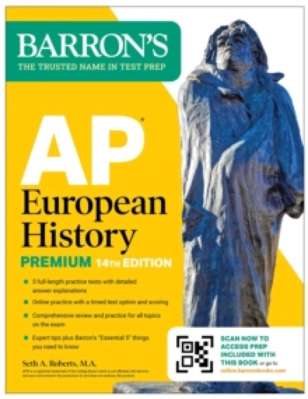 Image of AP European History Premium, Fourteenth Edition: Prep Book with 5 Practice Tests + Comprehensive Review + Online Practice (2026) Paperback / softback