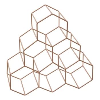 Image of Vertex 6 Bottle Wine Rack - Pink