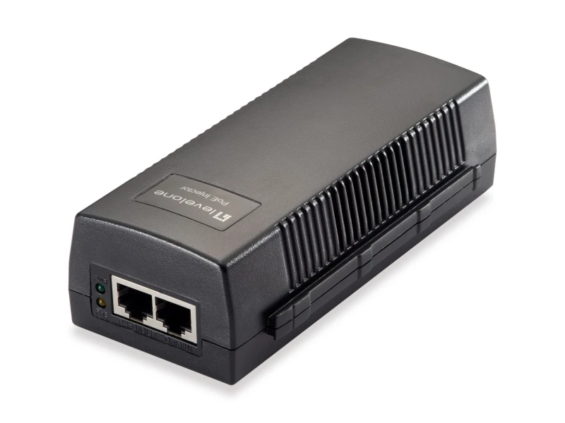 Image of LevelOne POI-3010 PoE adapter Fast Ethernet. Gigabit Ethernet 52 V