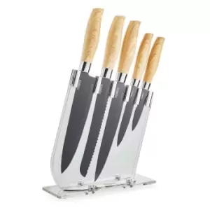 Image of Tower Scandi 5 Piece Knife Set - Grey