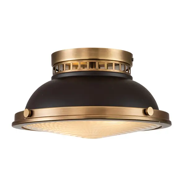 Image of Hinkley Hinkley Amelia Glass Flush Ceiling Light - Bronze