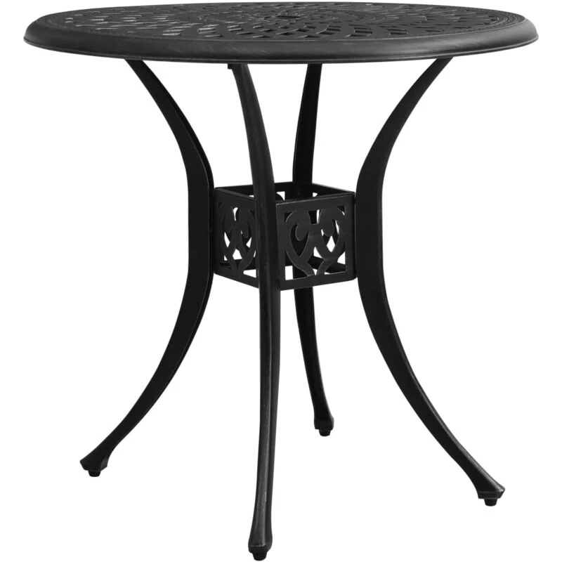 Image of VIDAXL Garden Table Black 78x78x72cm Cast Aluminium Vidaxl 8720286205860