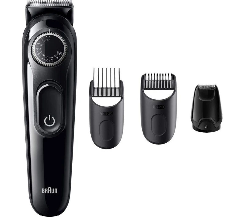 Image of BRAUN Series 3 BRABT3420 Beard Trimmer - Black & Silver/Grey 4210201447856