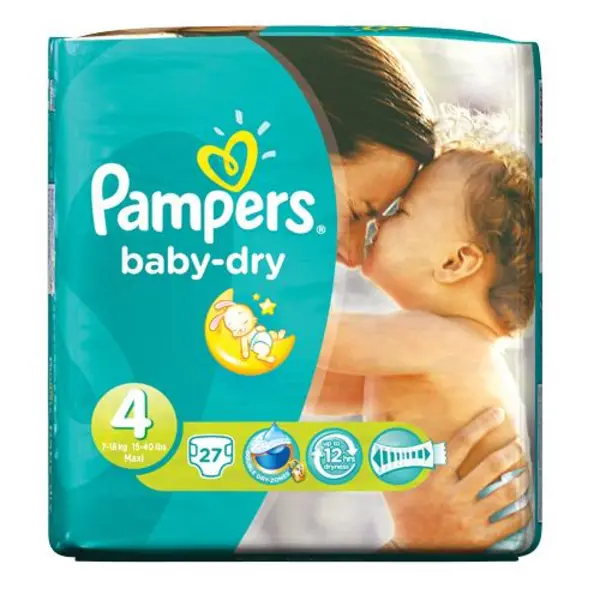 Image of Pampers Baby Dry Size 4 Carry Pack 27 Nappies