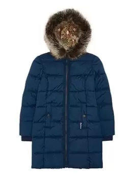 Image of Barbour Girls Rosoman Quilt Coat - Navy, Size 8-9 Years, Women