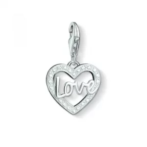 Image of Ladies Thomas Sabo Sterling Silver Charm Club Love Charm