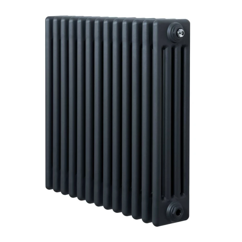Image of Monstershop Traditional 4 Column Radiator - 600 x 605mm - Anthracite Grey Grey Unisex