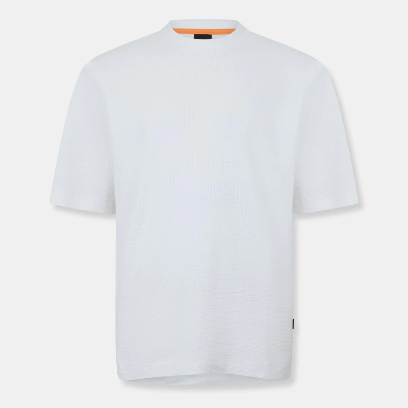 Image of Boss Mens Te Waffle T-Shirt Natural male S