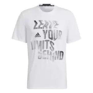 Image of adidas Designed for Movement AEROREADY HIIT Slogan Traini - White