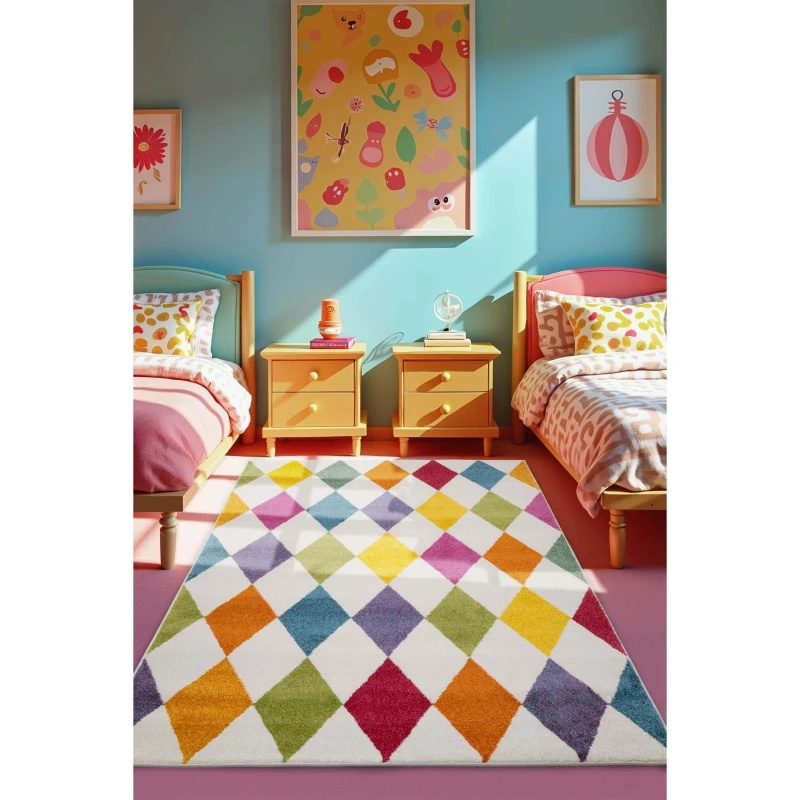 Image of Homemaker New Villa Harlequin Rug Multi unisex 120x170cm