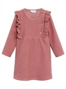 Image of Mango Baby Girls Frill Detail Dress - Pink, Size 2-3 Years