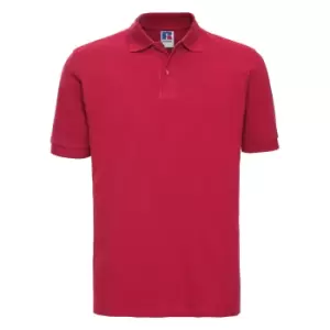 Image of Russell Mens 100% Cotton Short Sleeve Polo Shirt (S) (Classic Red)