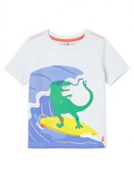 Image of Joules Toddler Boys Archie Dino T-Shirt - Blue