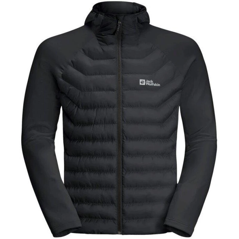 Image of Jack Wolfskin Mens JW Routeburn Water Resistant Windproof Synthetic Down Jacket Black male Large