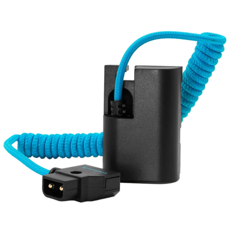 Image of Kondor Blue D-Tap to Canon LPE6 Dummy Battery Coiled Cable