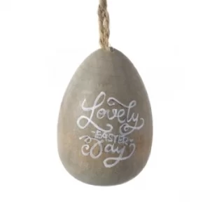 Image of Wooden Lovely Day Hanging Egg by Heaven Sends