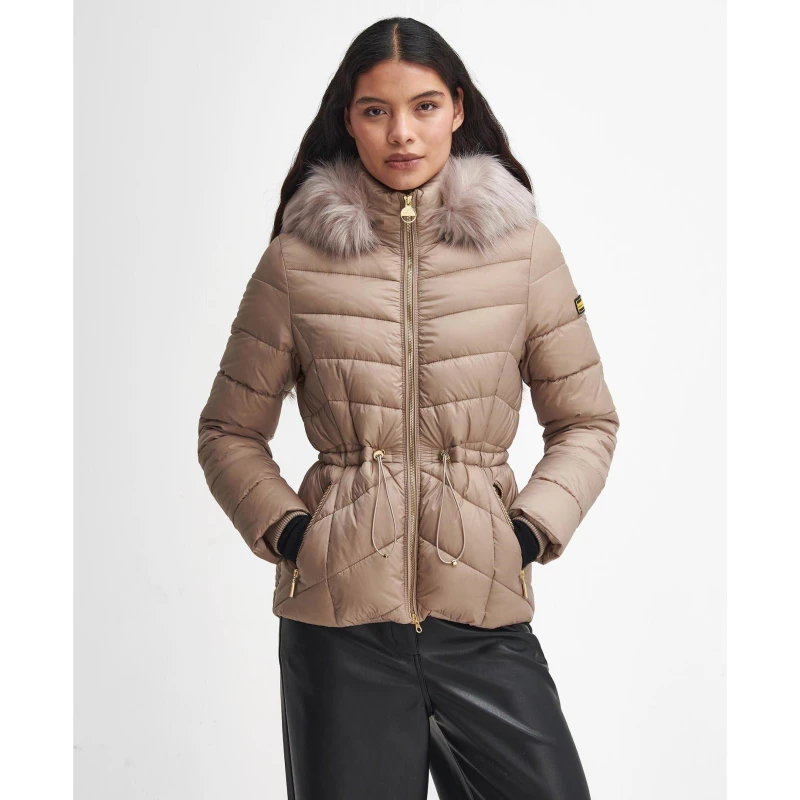 Image of Barbour International Island Quilted Jacket - Beige Beige 8