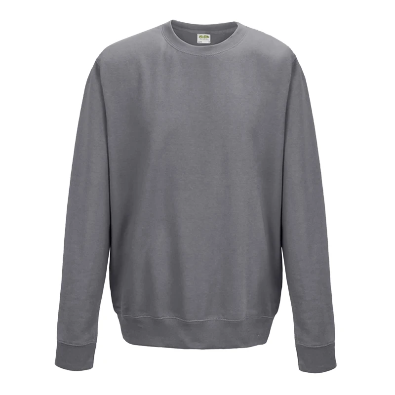 Image of AWDis AWDis Men Just Hoods Crew Neck Plain Sweatshirt (280 GSM) in Grey Size: X-Small Grey XS Male 5063238652620