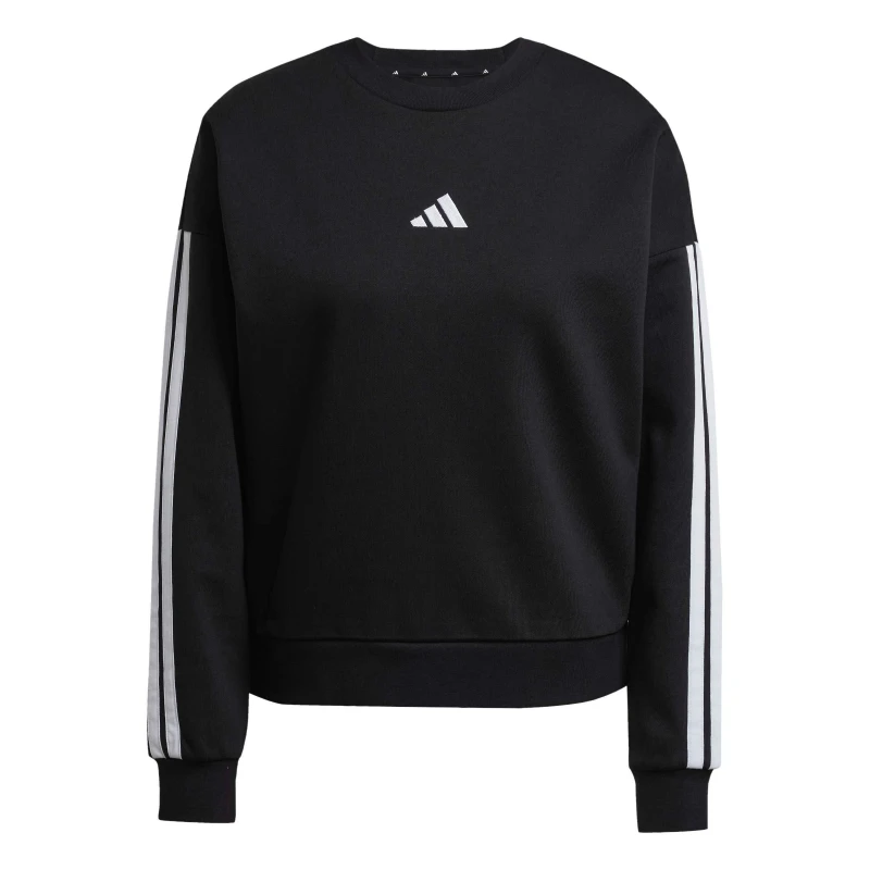 Image of adidas Studio Lounge 3-Stripes Sweatshirt Wome - Black XS