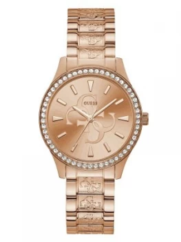 Image of Guess Rhinestone Case 4G Logo Watch