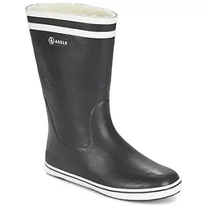 Image of Aigle MALOUINE FUR womens Wellington Boots in Black,4,5,5.5,6.5,7.5,2.5