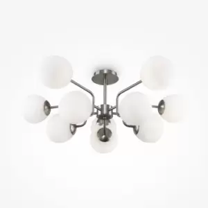 Image of Maytoni Erich Modern 10 Light Globe Ceiling Light Nickel E14