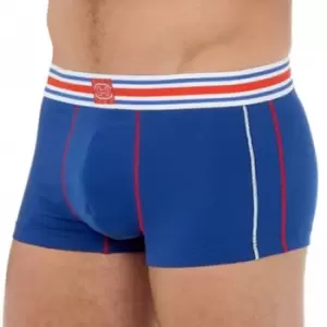 Image of HOM Tie Break Cotton Trunks - Blue L